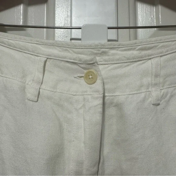 Poetry 100% Linen White Pants Women’s Size US 12